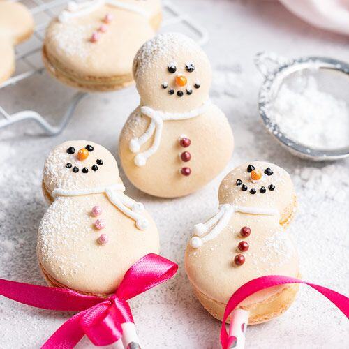 Snowman Macarons Recipe Chelsea Sugar